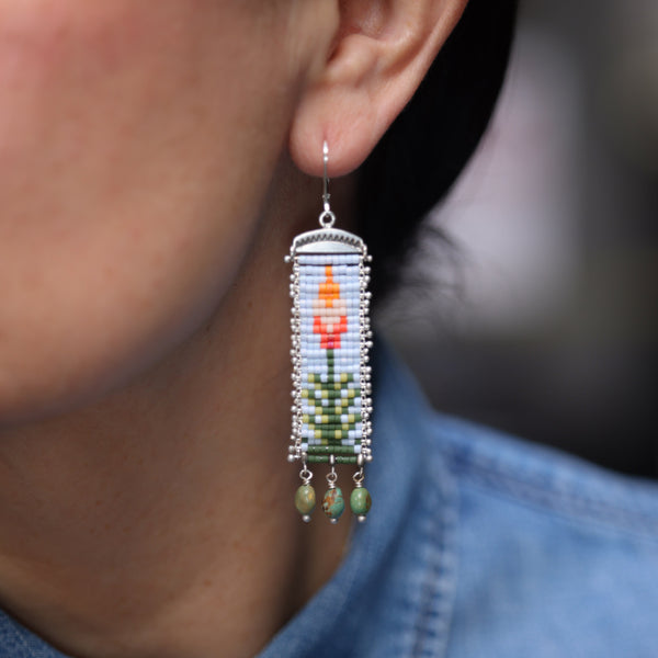Yucca Earrings in Periwinkle