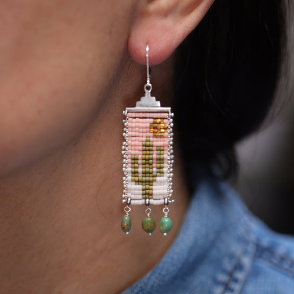 Saguaro Earrings in Pink