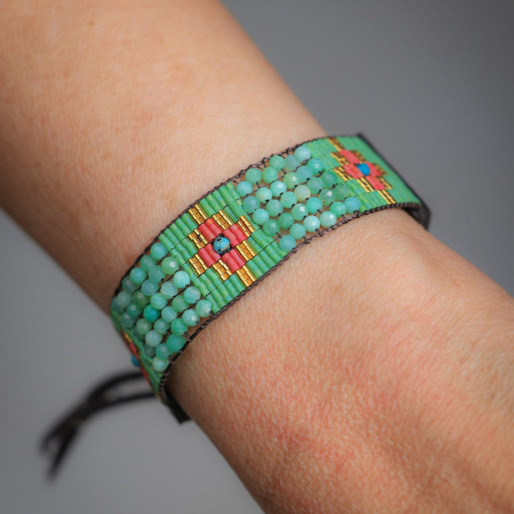 Chrysoprase Ojo Bracelet