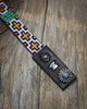 White and Brown Cruces Bracelet with Kingman Turquoise