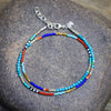 Double Wrap Seed Bead Bracelet with Turquoise