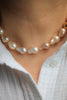 Treasure of the Sea and Sky Necklace with Baroque Pearl in 24k Vermeil