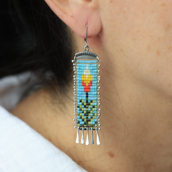 Yucca Earrings in Blue