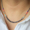 Little Birds Necklace with Black Pearl