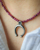 La Luna Amulet Necklace in Ruby and Turquoise