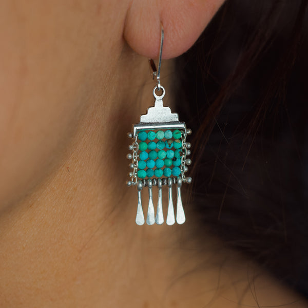 Petite Turquoise Bead Earrings