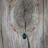 Seed Bead Necklace with Garnet
