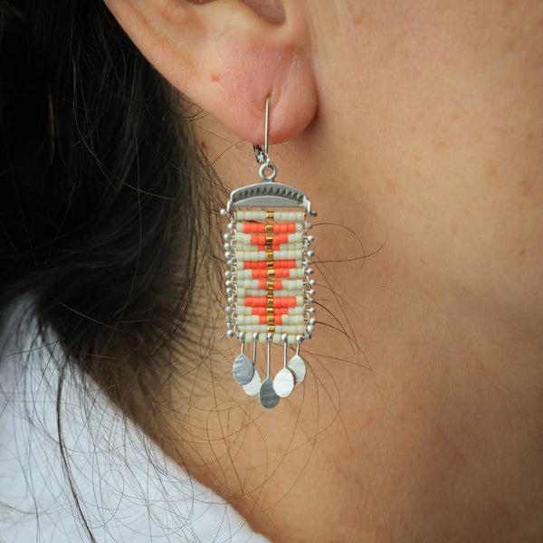 Butter Yellow Sacred Peak Earrings (ear wire or post)