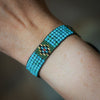 Turquoise Ojo Bracelet in Olive