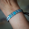 Blue and Silver Cruces Bracelet with Turquoise