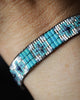 Blue and Silver Cruces Bracelet with Turquoise