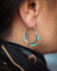 Arco Earrings with Elisa Turquoise & Apple Coral