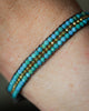 Facet Cut Turquoise Bead Bracelet