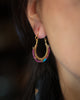 Arco Earrings with Ruby, Turquoise, and 24k vermeil