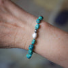 Turquoise Nugget Pétalo Paillette Bracelet