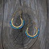 Arco Earrings with Turquoise and 24k vermeil