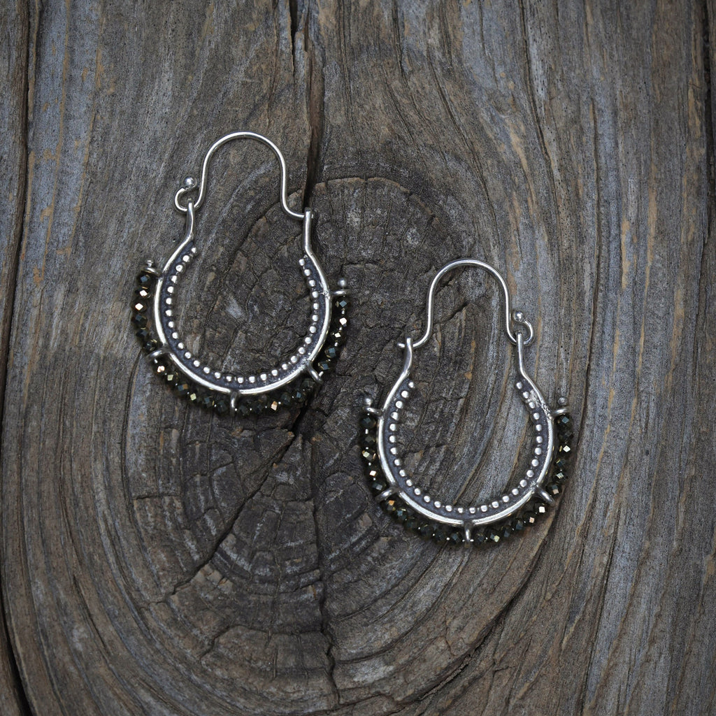 Arco Earrings with Pyrite