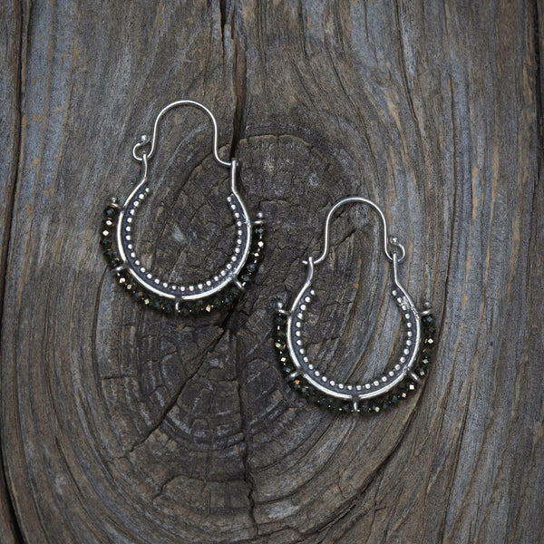 Arco Earrings with Pyrite