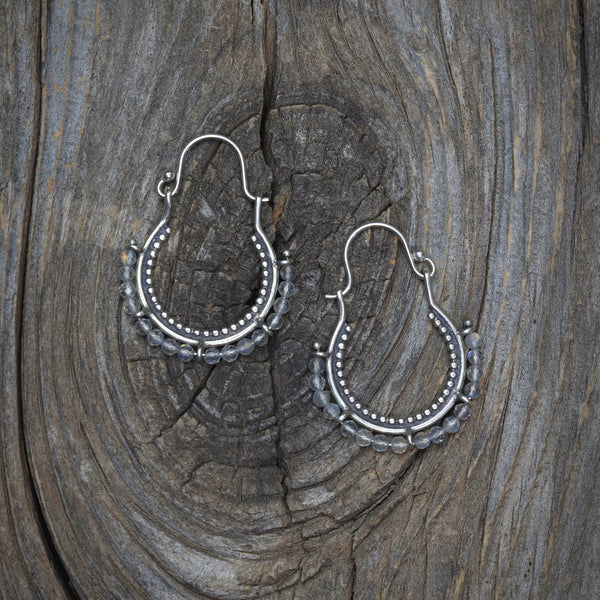 Arco Earrings with Labradorite