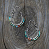 Arco Earrings with Elisa Turquoise & Apple Coral