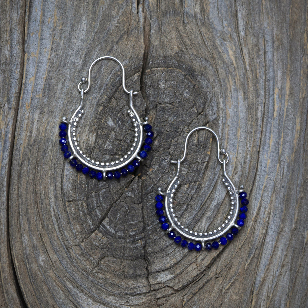 Arco Earrings with Lapis