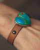 Horse Tack Bracelet with a Kingman Turquoise Heart