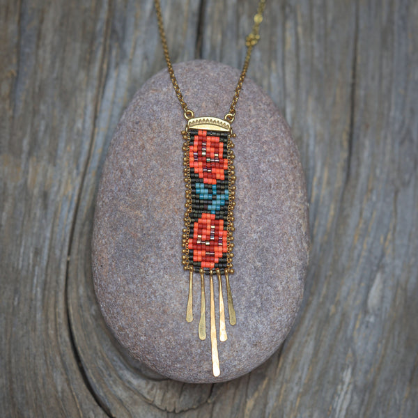 Rosas Necklace in Brown and 24k Vermeil