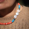 Treasure of the Sea and Sky Necklace with Turquoise & Spiny Oyster