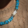 Treasure of the Sea and Sky Necklace with Turquoise & Pearl