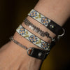 Mauve Mixed Media Necklace/Bracelet Wrap with Labradorite