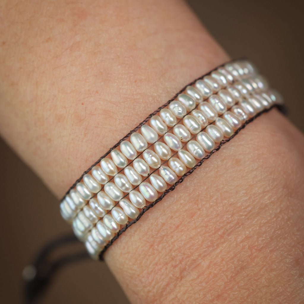 Pearl Bracelet With Sleeping Beauty Turquoise