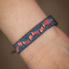 La Culebra Bracelet in Coral and Dark Blue