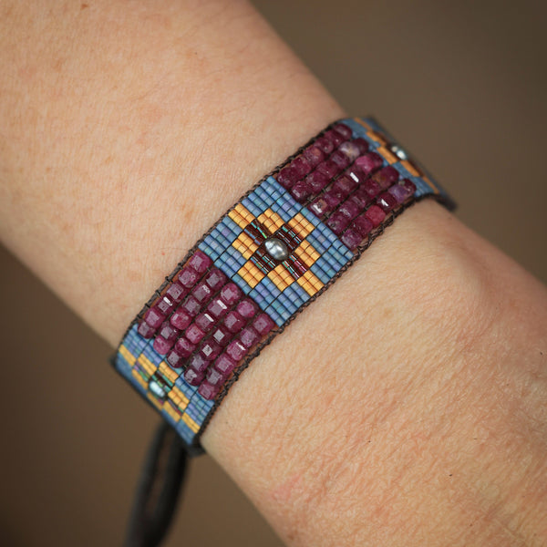 Ruby Ojo Bracelet in 24k Vermeil