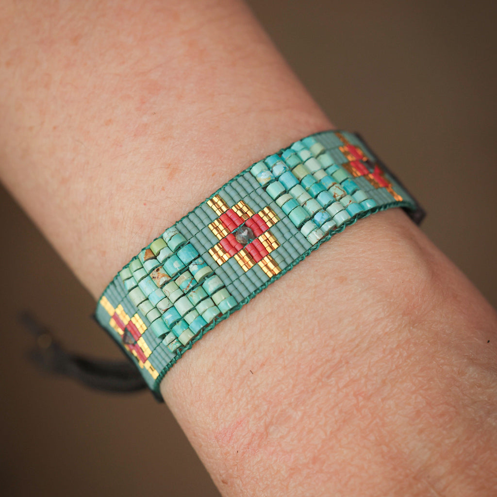 #8 Turquoise Ojo Bracelet in 24k Vermeil