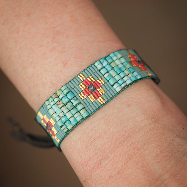 #8 Turquoise Ojo Bracelet in 24k Vermeil