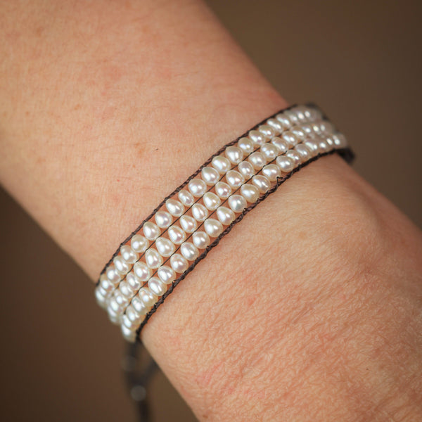 Pearl Bracelet With Sleeping Beauty Turquoise #2