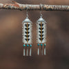 Long Mini Sacred Peak Earrings with Turquoise