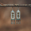 Mini Sacred Peak Earrings with Turquoise