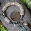 Treasure of the Sea and Sky Bracelet in Pearl with Seam Beads