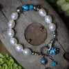 Treasure of the Sea and Sky Bracelet in Pearl with Turquoise