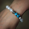 Treasure of the Sea and Sky Bracelet in Pearl with Turquoise