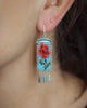 Rosas Earrings in Blue (ear wire or post)