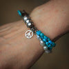 Mixed Media Turquoise Peace Bracelet