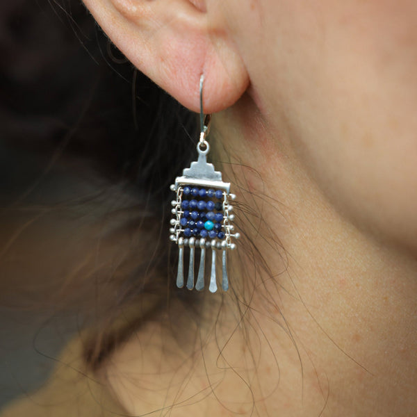 Petite Sapphire Bead Earrings