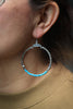 Hoops with Turquoise & Labradorite