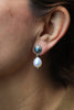 Concho Post Earrings with Baroque Pearl