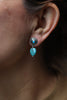 Concho Post Earrings with Turquoise