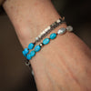 Double Wrap Turquoise Paillette Bracelet