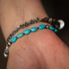 Double Wrap Turquoise Paillette Bracelet