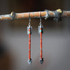 Twin Arrows Earrings with Apple Coral and Kingman Turquoise